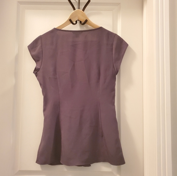 Banana Republic draped grey top - Picture 4 of 9